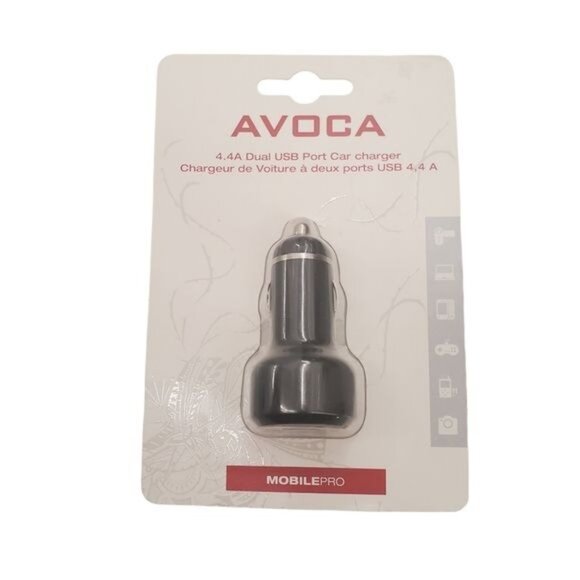 Avoca 4.4A Dual USB Port Car Charger - Picture 1 of 5